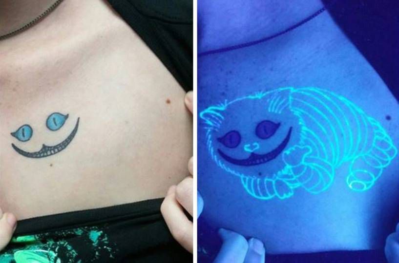 Подборка разнообразных флуоресцентных татуировок