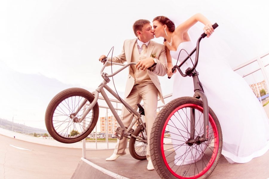 свадьба на велосипедах
