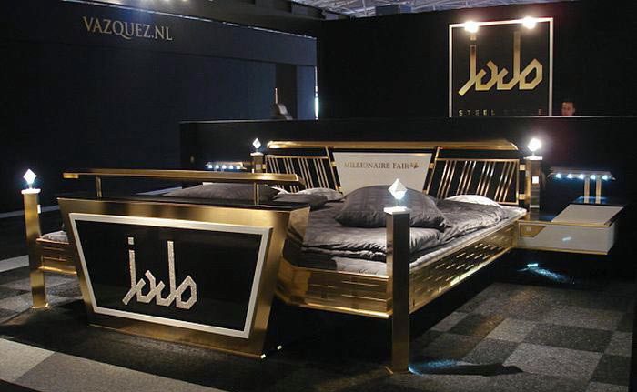 сон. Кровать Jado Steel Style Gold Bed