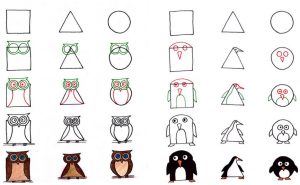 Как нарисовать любое животное из квадрата, треугольника или круга