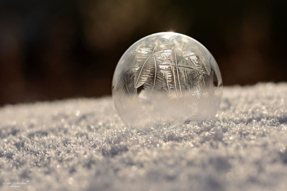 замороженные мыльные пузыри